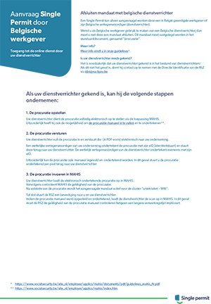 Flyer single-permit belgian employer
